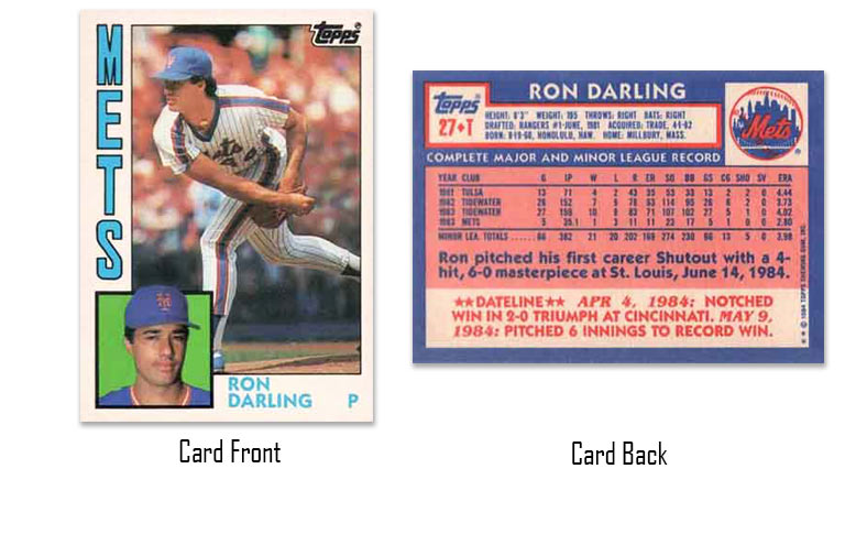 1984 Topps Traded Ron Darling rookie card