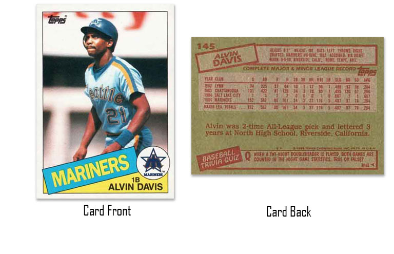 1985 Topps Alvin Davis rookie card