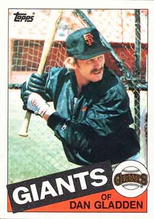 1985 Topps Dan Gladden #386