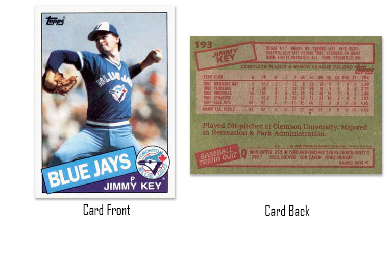 1985 Topps Jimmy Key rookie card