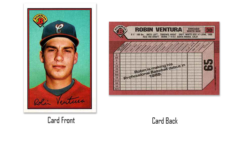 1989 Bowman Robin Ventura rookie card