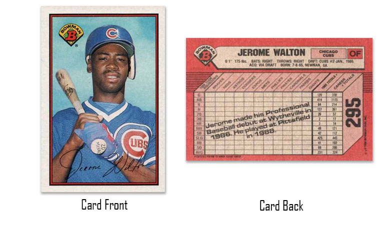1989 Bowman Jerome Walton rookie card