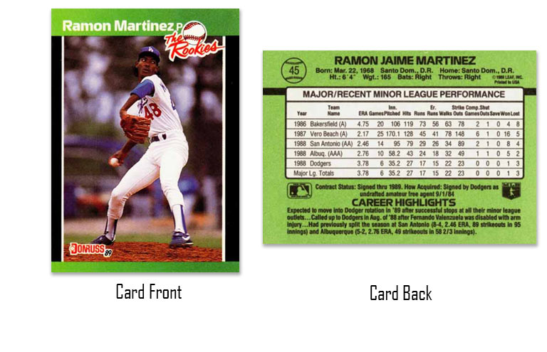 1989 Donruss The Rookies Ramon Martinez