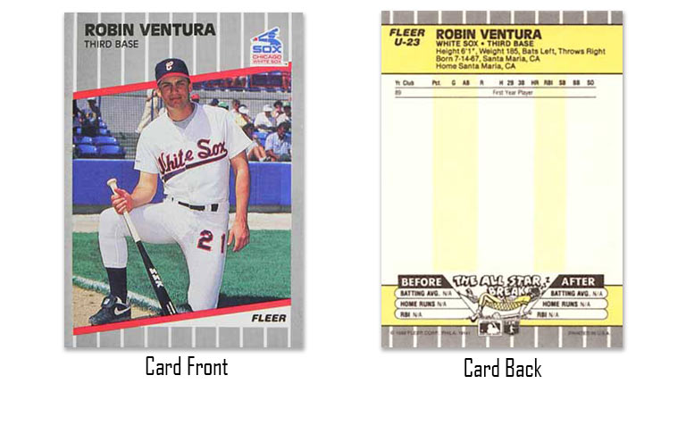1989 Fleer Update Robin Ventura rookie card