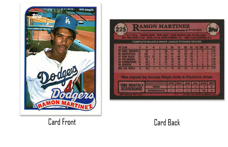 1989 Topps Ramon Martinez rookie card
