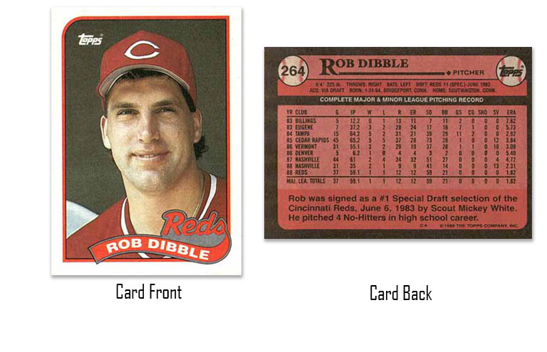 1989 Topps Rob Dibble rookie card