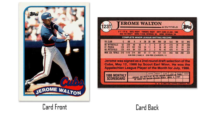 1989 Topps Traded Jerome Walton rookie card