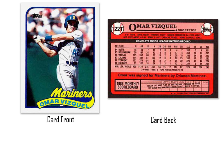 1989 Topps Traded Omar Vizquel rookie card