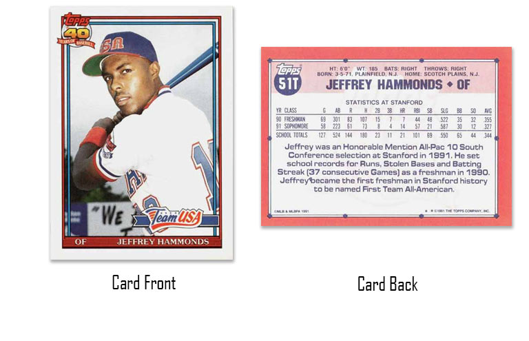 1991 Topps Traded Jeffrey Hammonds rookie card