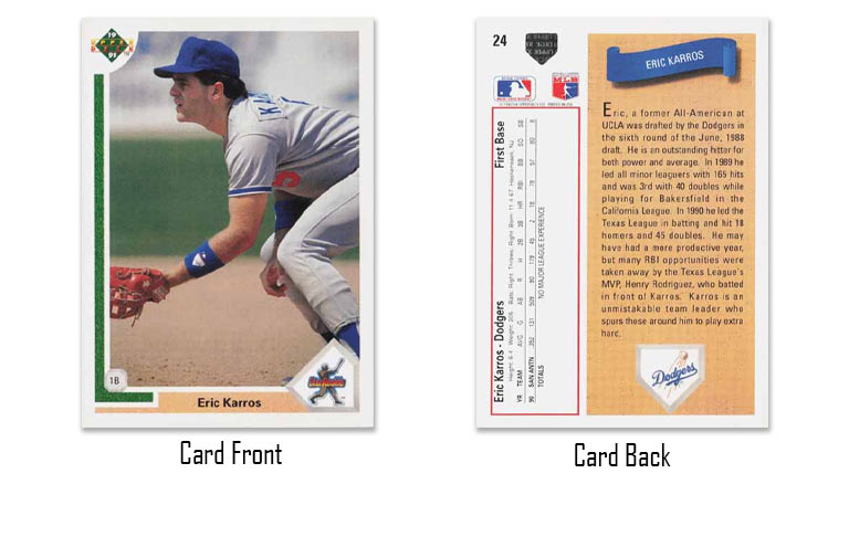 1991 Upper Deck Eric Karros rookie card