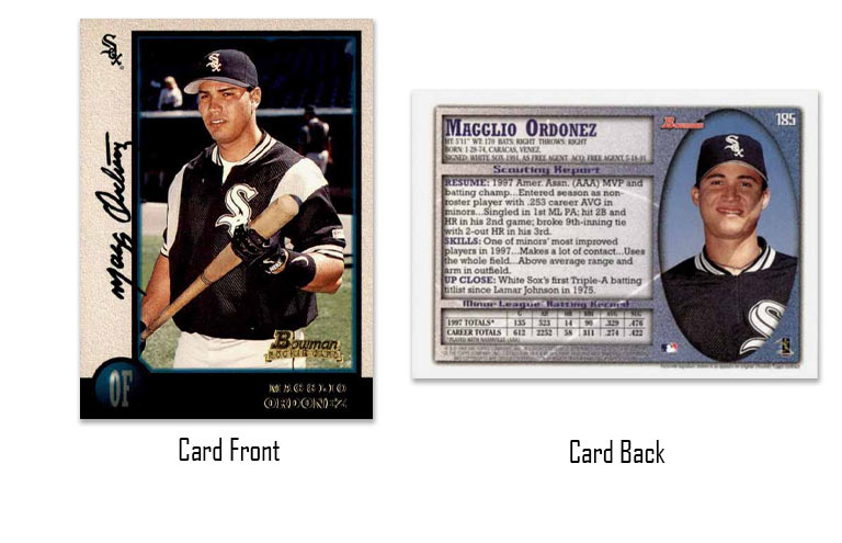 1998 Bowman Baseball Magglio Ordonez rookie card