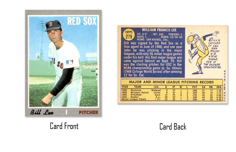 1970 Topps Bill Lee rookie card