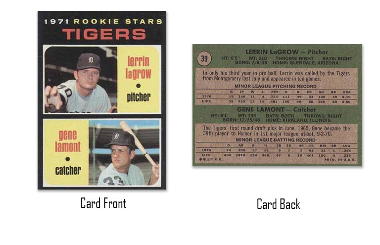 1971 Topps Gene Lamont Rookie Stars card