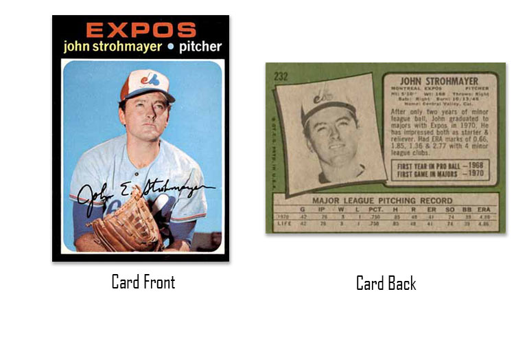 1971 Topps John Strohmayer rookie card
