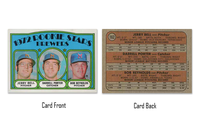 1972 Topps Darrell Porter Rookie Stars card