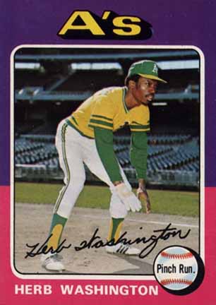 1975 Topps Herb Washington rookie card #407