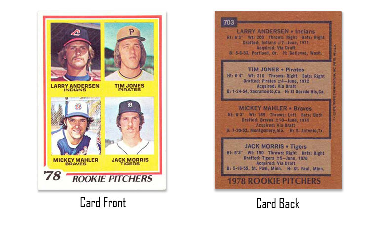1978 Topps Rookie Pitchers Jack Morris