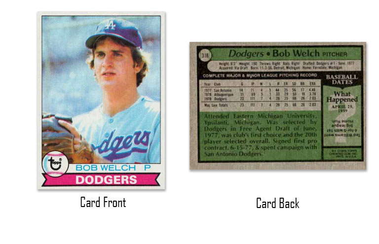 1979 Topps baseball Bob Welsh rookie card