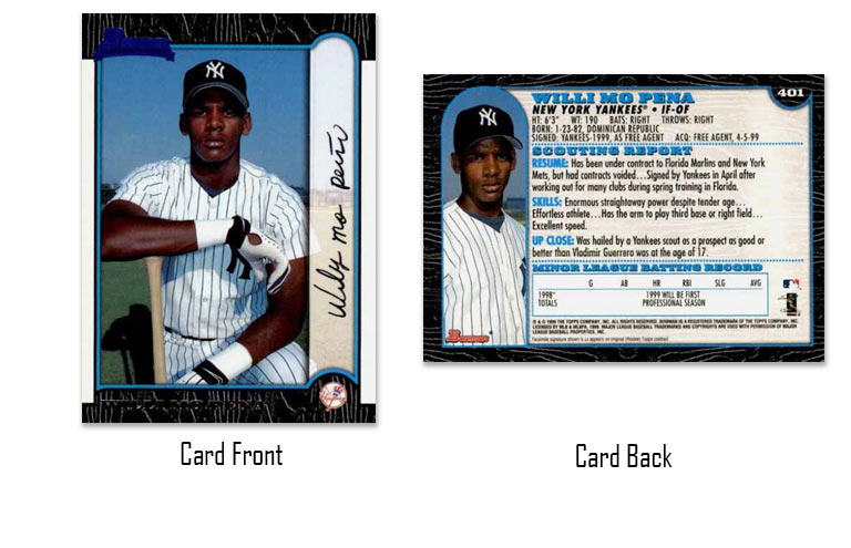 1999 Bowman Willi Mo-Pena rookie card