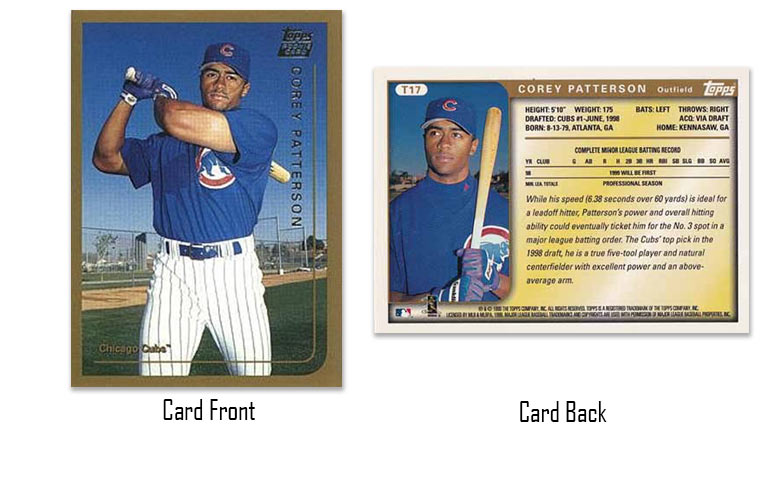 1999 Topps Traded Corey Patterson rookie card