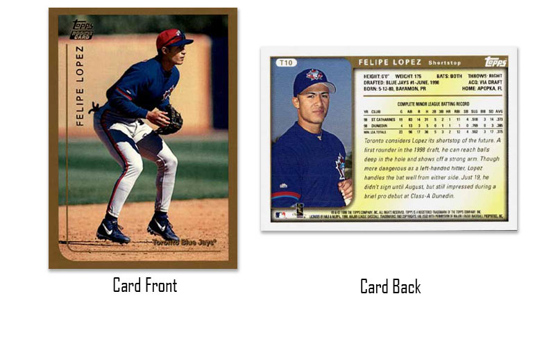 1999 Topps Traded Felipe Lopez rookie card
