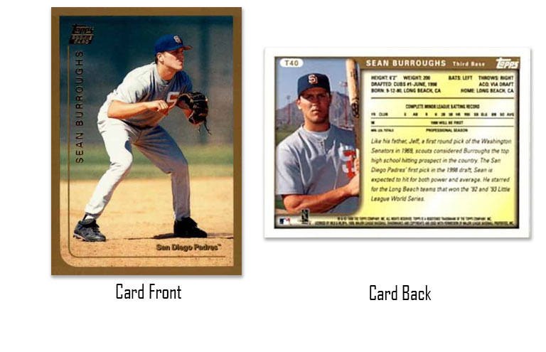 1999 Topps Traded Sean Burroughs rookie card
