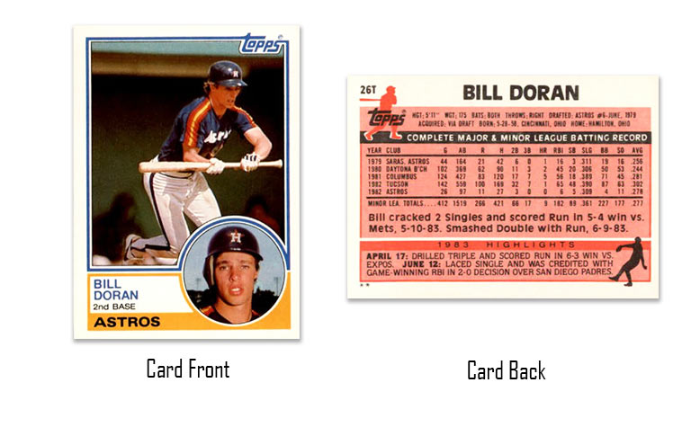 1983 Topps Traded Bill Doran rookie card