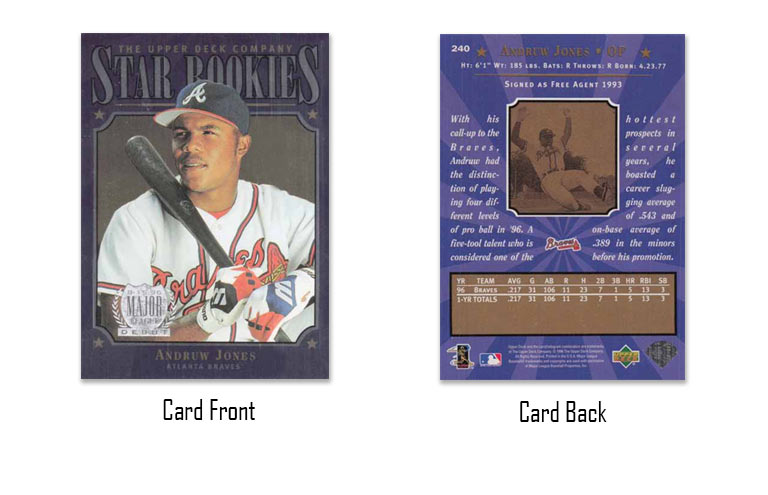 1997 Upper Deck Andruw Jones Star Rookie card