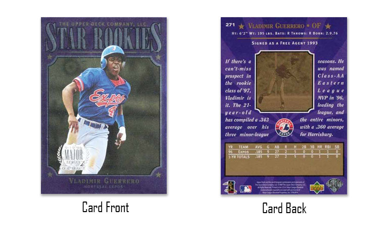 1997 Upper Deck Vladimir Guerrero Star Rookie card