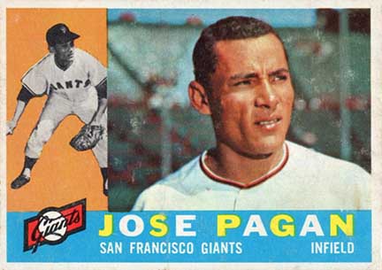 1960 Topps Jose Pagan rookie card #67