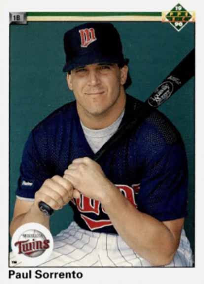 1990 Upper Deck Paul Sorrento rookie card #784