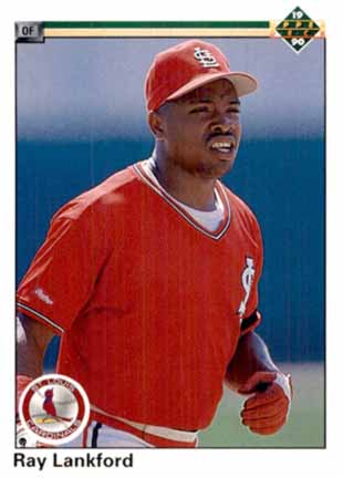 1990 Upper deck Ray Lankford rookie card #755
