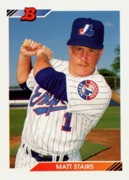 1992 Bowman Matt Stairs rookie card #434