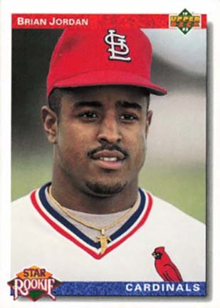 1992 Upper Deck Brian Jordan Star Rookie #3