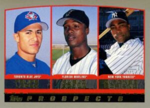 2000 Topps Alfonso Soriano, Lopez and Ozuna prospects card #203