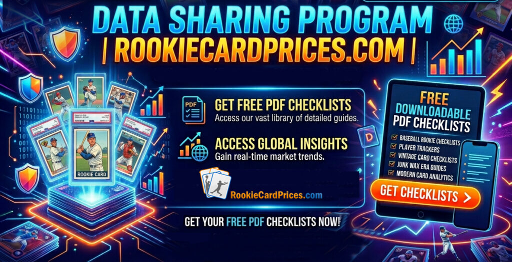free pdf baseball card checklists and data sharing